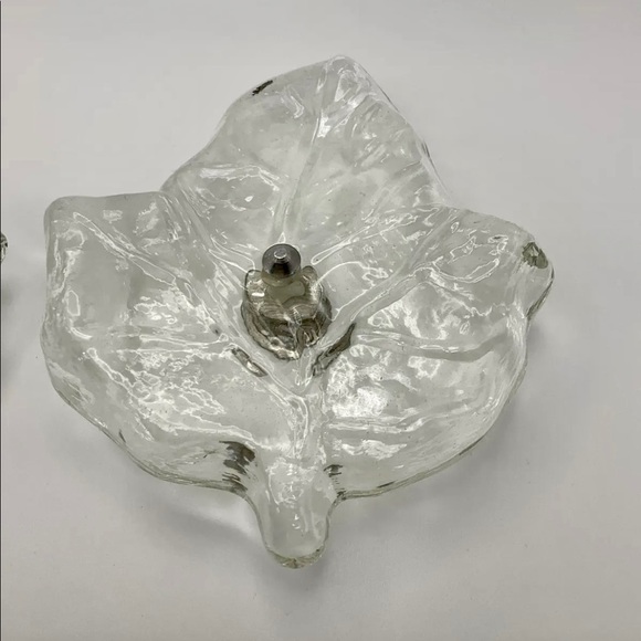 Gorgeous Metal and Murano Glass Knobs Blue and Clear - Picture 4 of 12